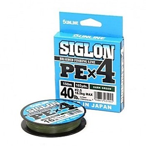 Шнур Sunline Siglon PE X4 150м 0.3 dark green