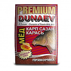 Прикормка Dunaev Premium 1кг Карп-Сазан Мед красная