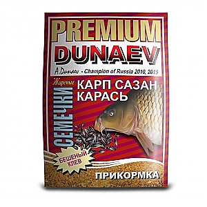 Прикормка Dunaev Premium 1кг Карп-Сазан Жареная семечка